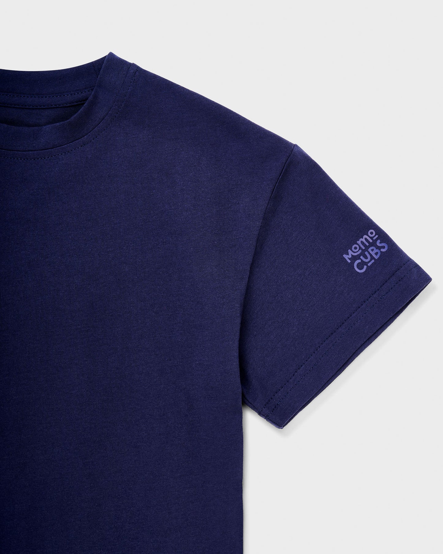 Navy Blue - Liquid Stain Repellent Kids Short Sleeve Crew Neck T-Shirt