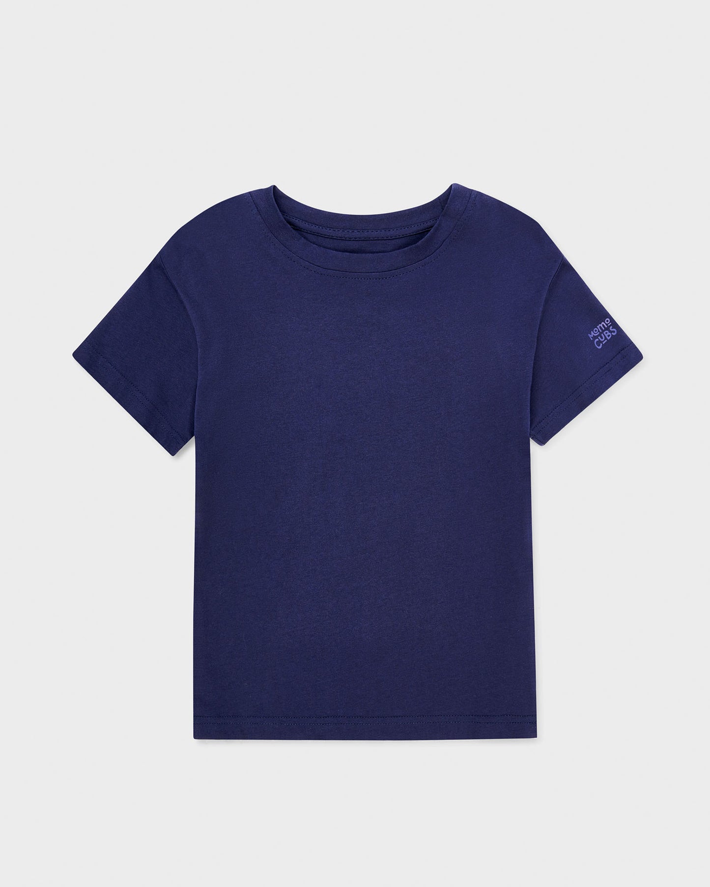 Navy Blue - Liquid Stain Repellent Kids Short Sleeve Crew Neck T-Shirt